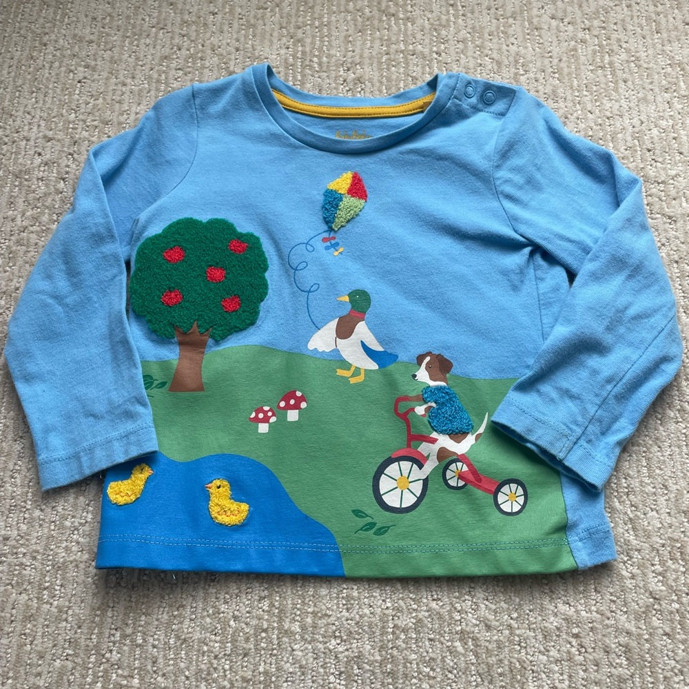Baby boden park scene shirt